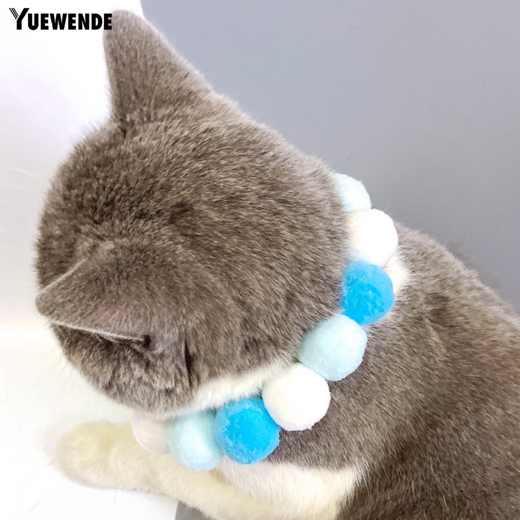 Vòng Cổ Gắn Quả Bông Nhiều Màu Sắc Dành Cho Thú Cưng Chụp Ảnh