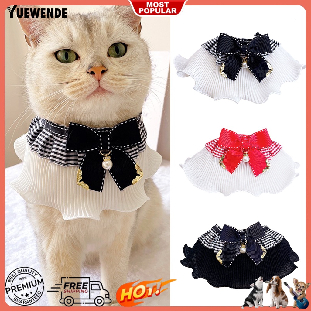 Yr.t Khăn Quàng Cổ Chống Gàu Thoáng Khí Đính Ngọc Trai Giả Mặt Hình Lưới Chống Sờn Có Thể Điều Chỉnh Cho Cún Cưng Dùng Hàng Ngày