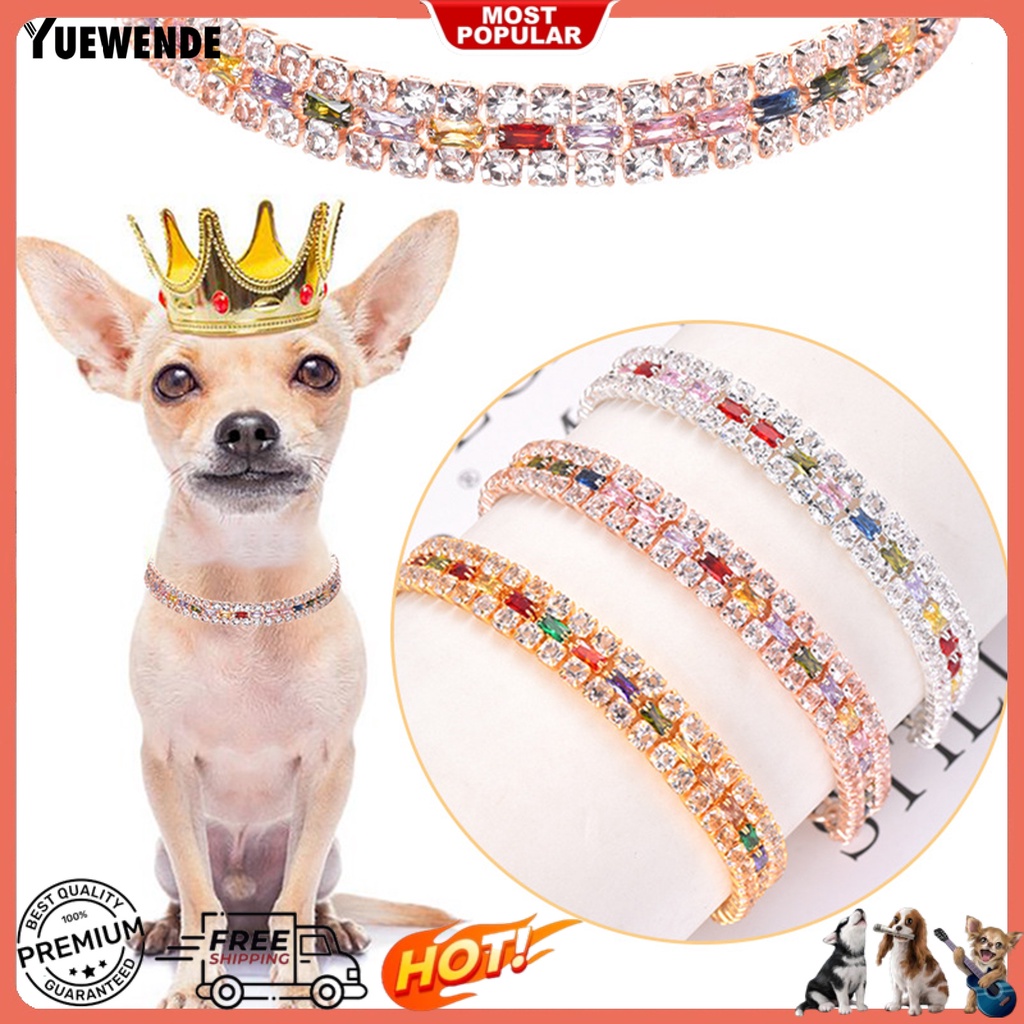 Vòng Cổ Đính Đá Zircon Ba Hàng Ngày Dành Cho Thú Cưng