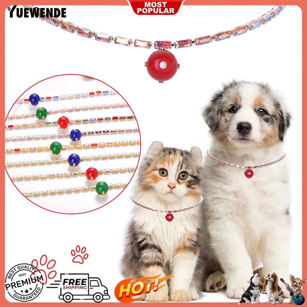 Vòng Cổ Đính Đá Lấp Lánh Tinh Tế Cho Thú Cưng YR.T
