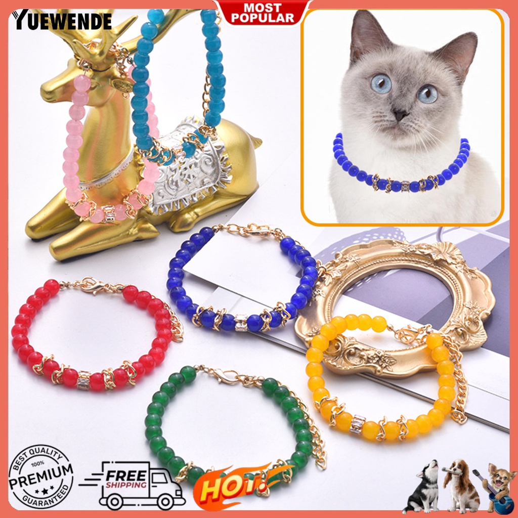 Vòng Cổ Đính Đá Zircon Bắt Mắt Tinh Tế Cho Thú Cưng YR.T