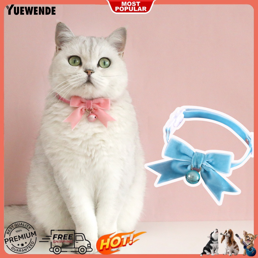 Vòng Cổ Bằng Vải Nhung Chống Sờn Chống Gàu 17-32cm Có Chuông Dành Cho Thú Cưng