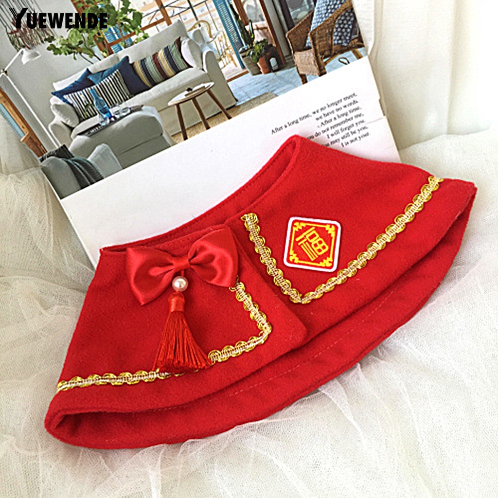 Yr.t Áo Choàng Thiết Kế Tua Rua Có Thể Giặt Được Với Vải Màu Sáng Trang Trí Giáng Sinh Năm Mới Dành Cho Thú Cưng