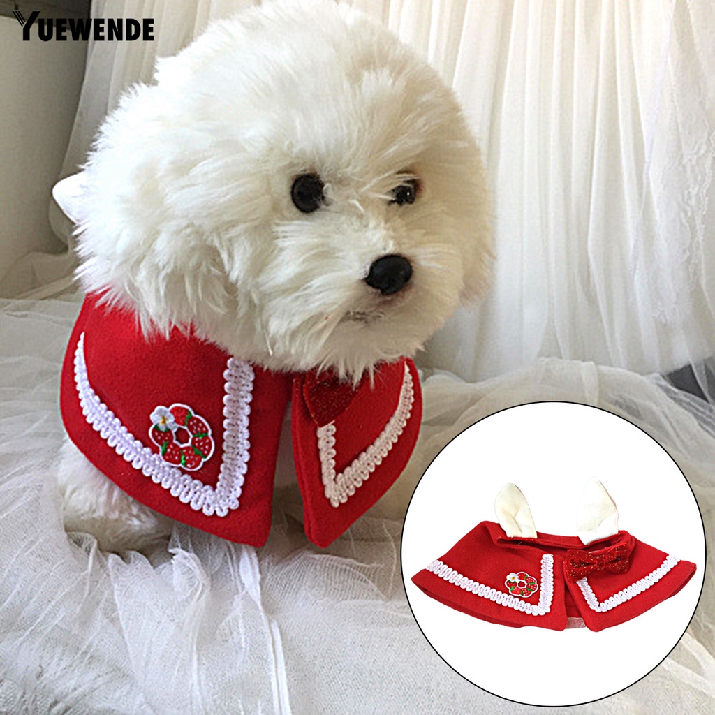 Yr.t Áo Choàng Thiết Kế Tua Rua Có Thể Giặt Được Với Vải Màu Sáng Trang Trí Giáng Sinh Năm Mới Dành Cho Thú Cưng