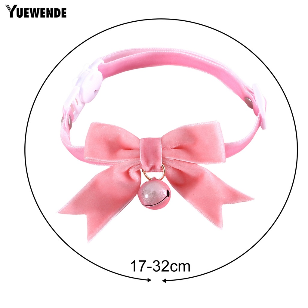 Vòng Cổ Bằng Vải Nhung Chống Sờn Chống Gàu 17-32cm Có Chuông Dành Cho Thú Cưng