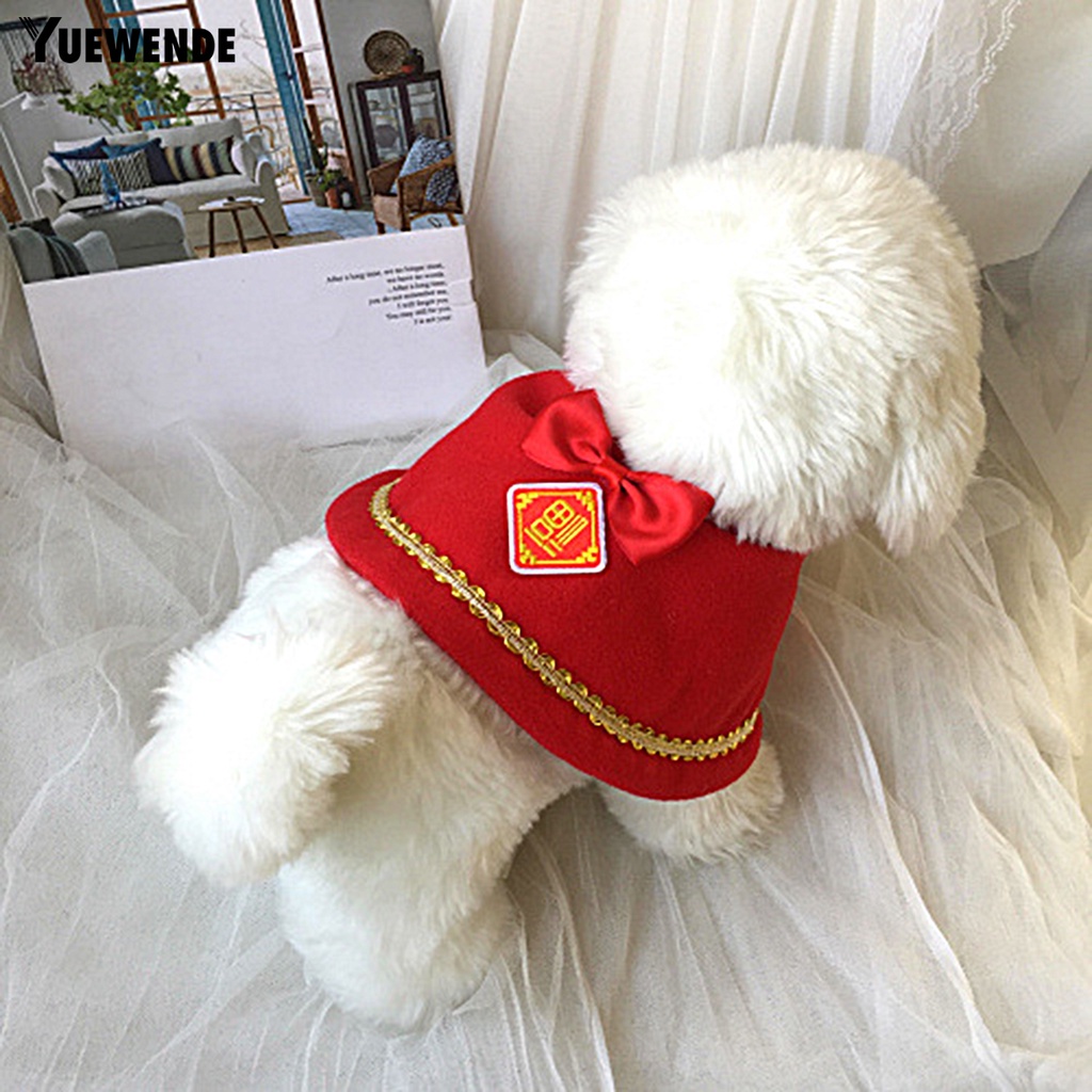 Yr.t Áo Choàng Thiết Kế Tua Rua Có Thể Giặt Được Với Vải Màu Sáng Trang Trí Giáng Sinh Năm Mới Dành Cho Thú Cưng