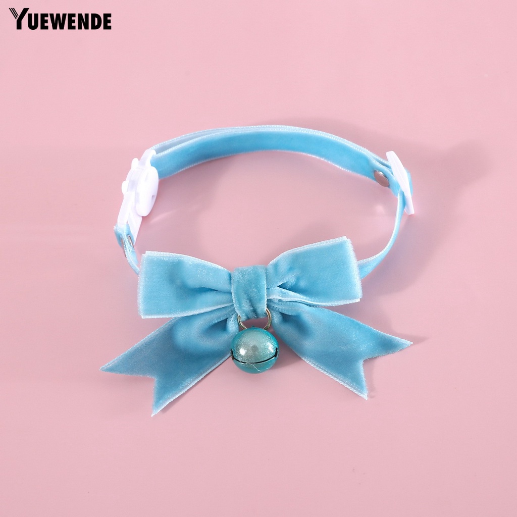 Vòng Cổ Bằng Vải Nhung Chống Sờn Chống Gàu 17-32cm Có Chuông Dành Cho Thú Cưng