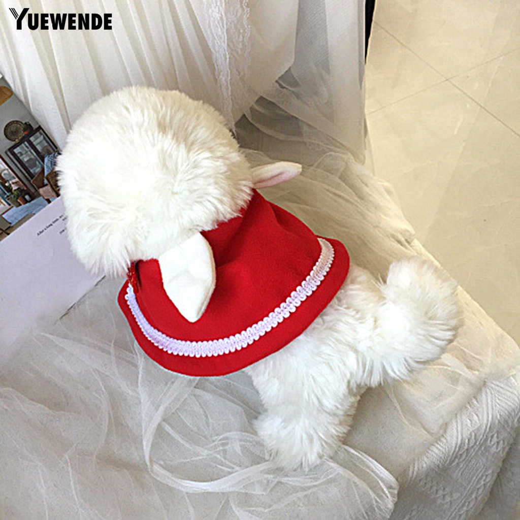 Yr.t Áo Choàng Thiết Kế Tua Rua Có Thể Giặt Được Với Vải Màu Sáng Trang Trí Giáng Sinh Năm Mới Dành Cho Thú Cưng