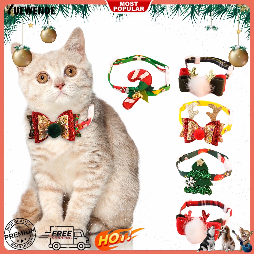 Vòng Cổ YR.T Có Thể Điều Chỉnh Họa Tiết Tinh Tế Chống Cắn Tháo Gỡ Nhanh Họa Tiết Giáng Sinh Cho Thú Cưng