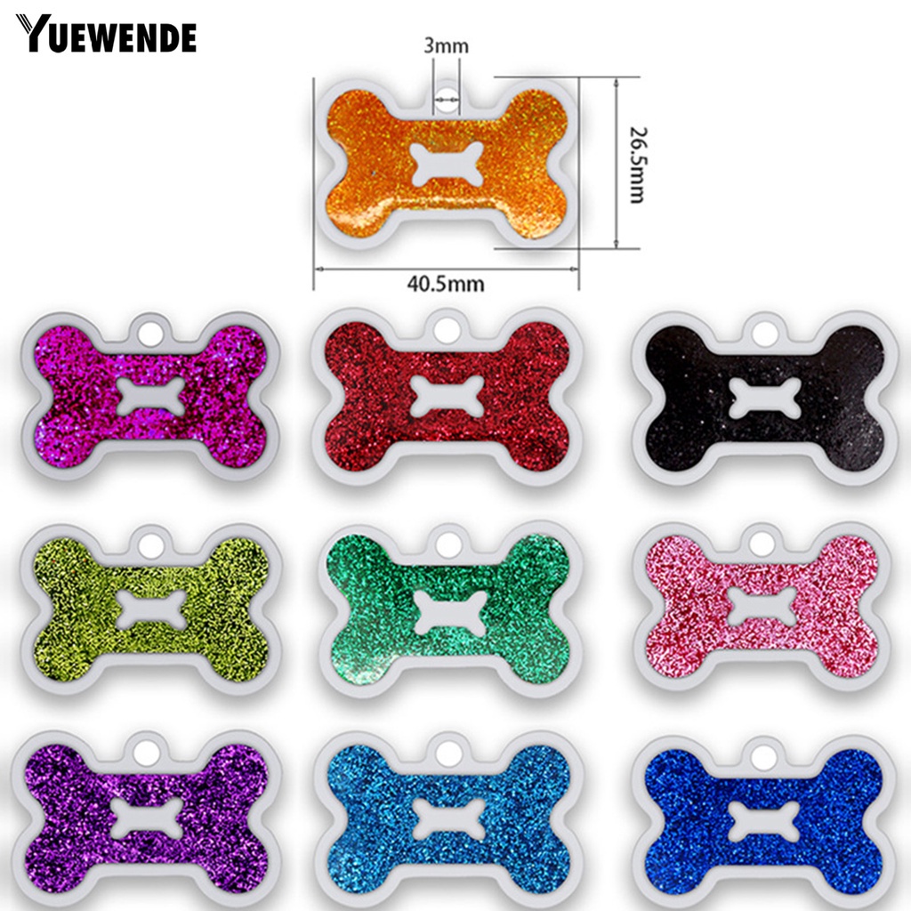 Set 2 Mặt Dây Chuyền Bằng Hợp Kim Màu Sắc Sống Động Độ Bền Cao Trang Trí Thẻ ID Cho Thú Cưng