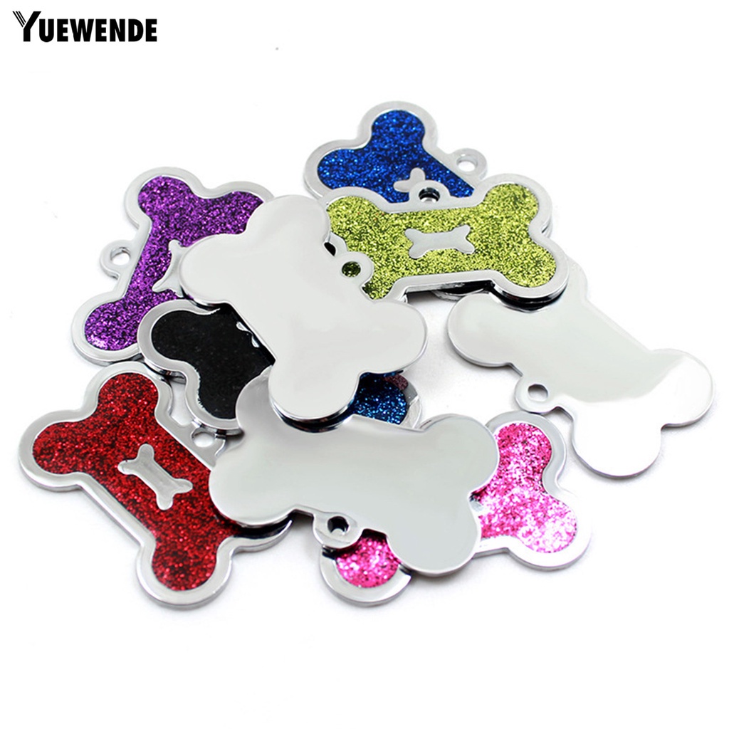 Set 2 Mặt Dây Chuyền Bằng Hợp Kim Màu Sắc Sống Động Độ Bền Cao Trang Trí Thẻ ID Cho Thú Cưng