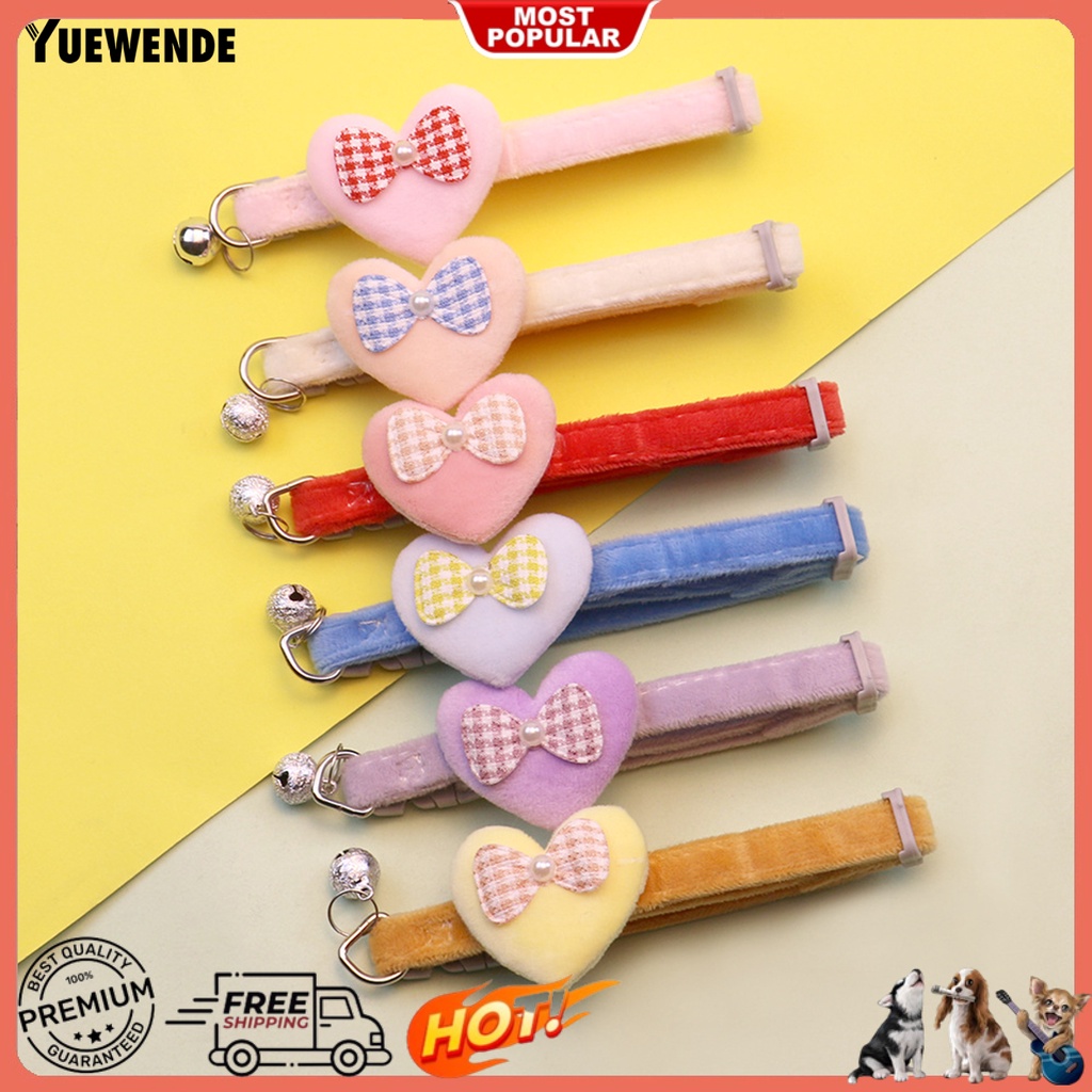 Vòng Cổ Đính Hạt Ngọc Trai Giả Mềm Mại Thoải Mái Họa Tiết Trái Tim Cho Thú Cưng