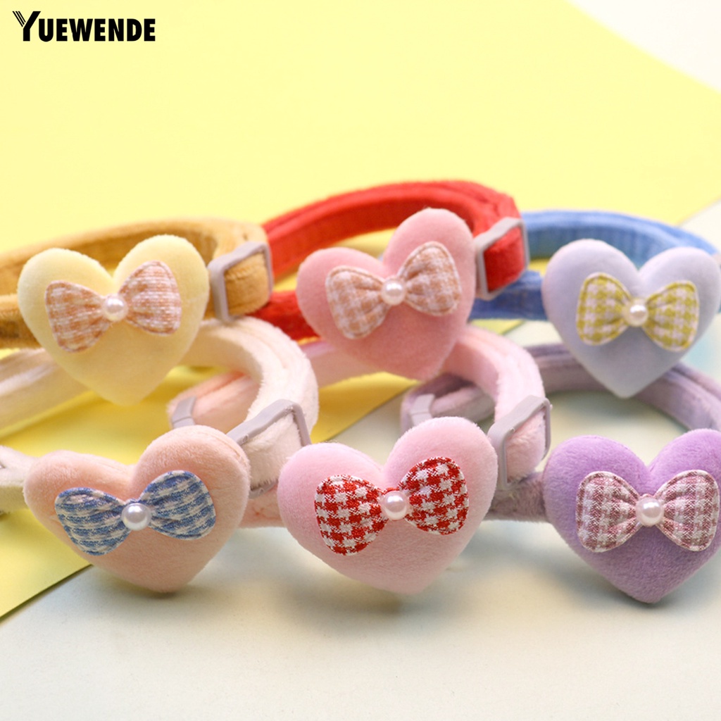 Vòng Cổ Đính Hạt Ngọc Trai Giả Mềm Mại Thoải Mái Họa Tiết Trái Tim Cho Thú Cưng