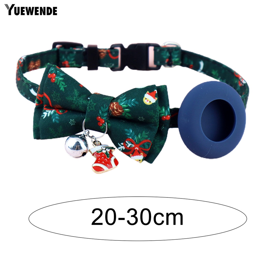Yr.t Vòng Đeo Cổ Thú Cưng Bằng Polyester Siêu Mềm Chống Mài Mòn Dễ Điều Chỉnh Họa Tiết Thắt Nơ Phong Cách Giáng Sinh