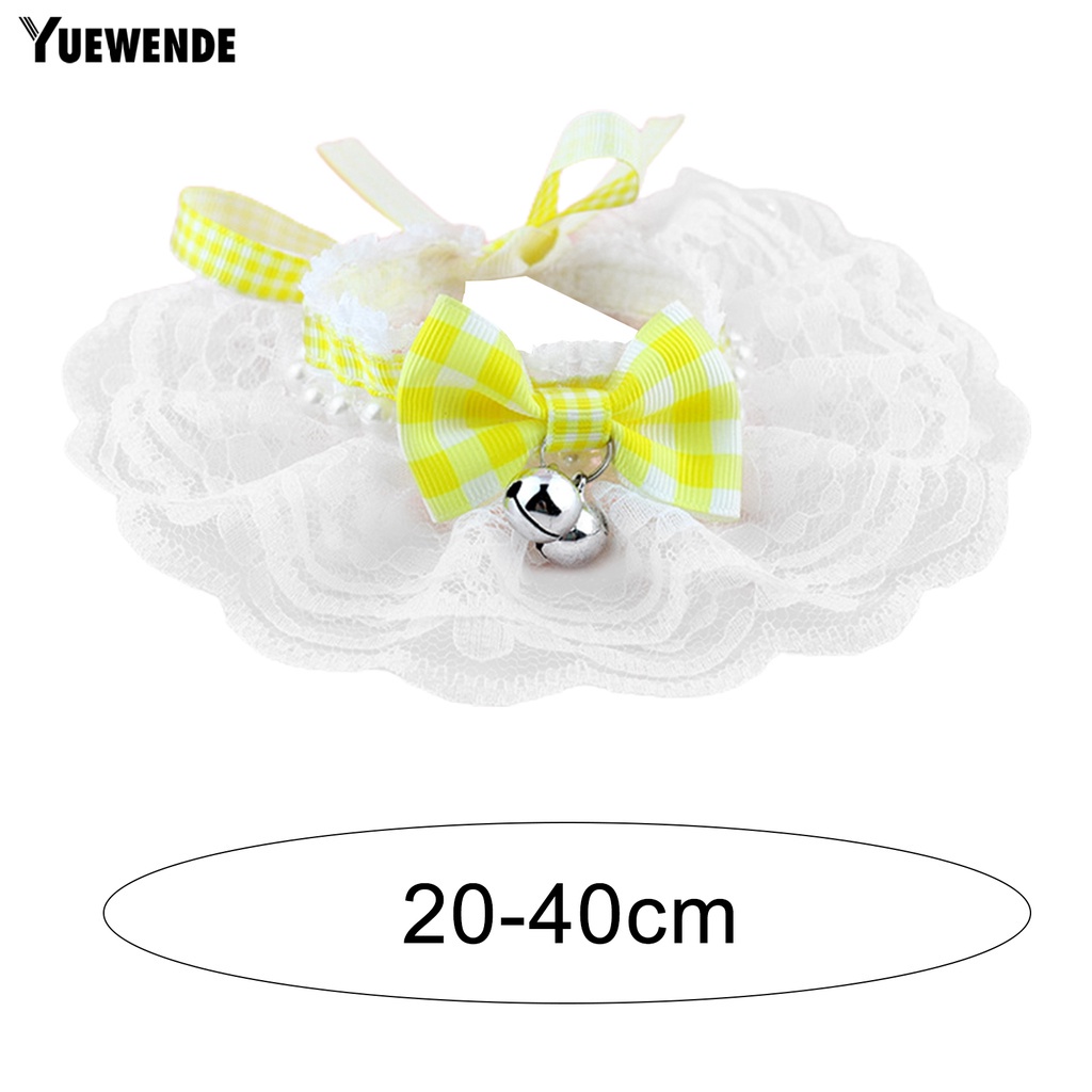 Yr.t Vòng Cổ Polyester Siêu Mềm Thắt Nơ Họa Tiết Kẻ Sọc Màu Sống Động Dễ Phối Đồ Có Chuông Cho Thú Cưng