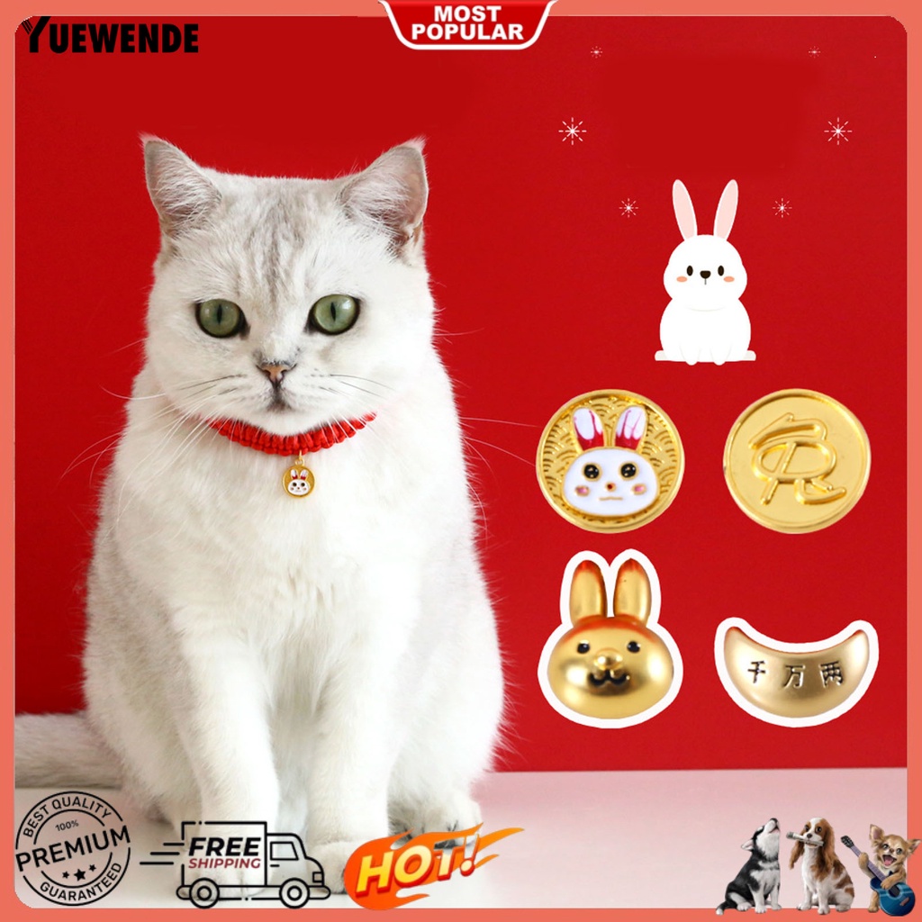 Vòng Cổ Bằng Polyester Màu Đỏ Họa Tiết Hoạt Hình Phong Cách Trung Hoa Cho Cún Cưng