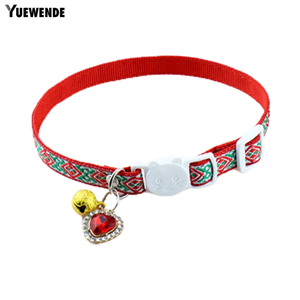 Yr.t Vòng Cổ Thú Cưng Bằng Polyester In Họa Tiết Trái Tim Nhiều Màu Dễ Tháo Gỡ Nhanh Chóng Chống Mài Mòn Thân Thiện Với Da