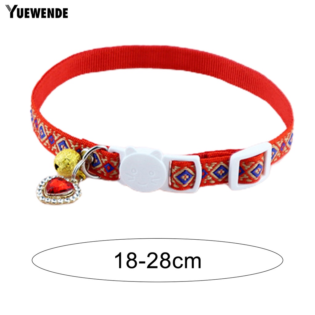 Yr.t Vòng Cổ Thú Cưng Bằng Polyester In Họa Tiết Trái Tim Nhiều Màu Dễ Tháo Gỡ Nhanh Chóng Chống Mài Mòn Thân Thiện Với Da