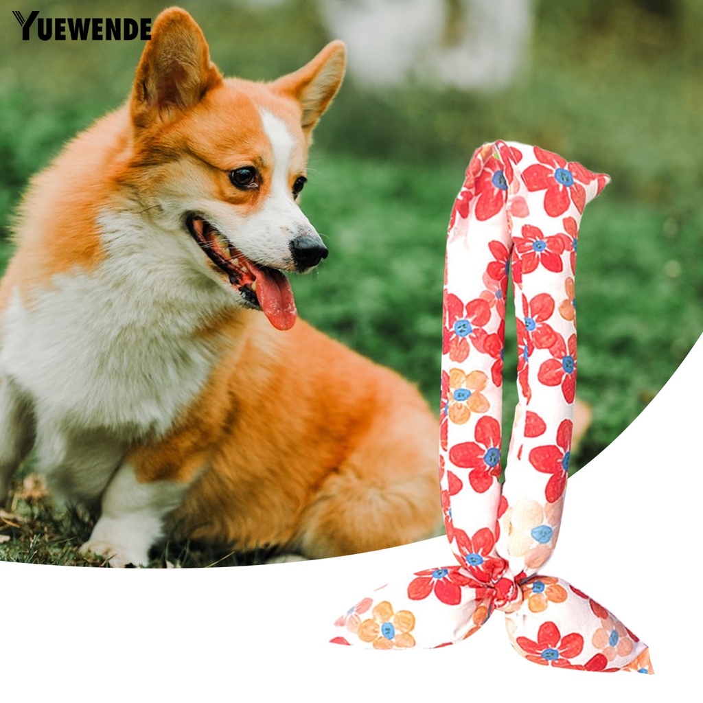 Yr.t Khăn Quàng Cổ Thú Cưng In Hoa Nhiều Màu Sắc Giàu Có Thể Điều Chỉnh Buộc Dây Trang Trí Chụp Ảnh