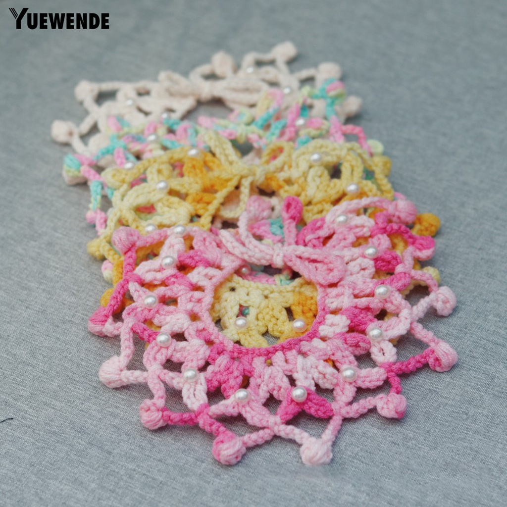 Yr.t Vòng Cổ Dệt Kim Đính Ngọc Trai Nhân Tạo Điều Chỉnh Được Chống Cắn Thoải Mái Mềm Mại Cho Thú Cưng