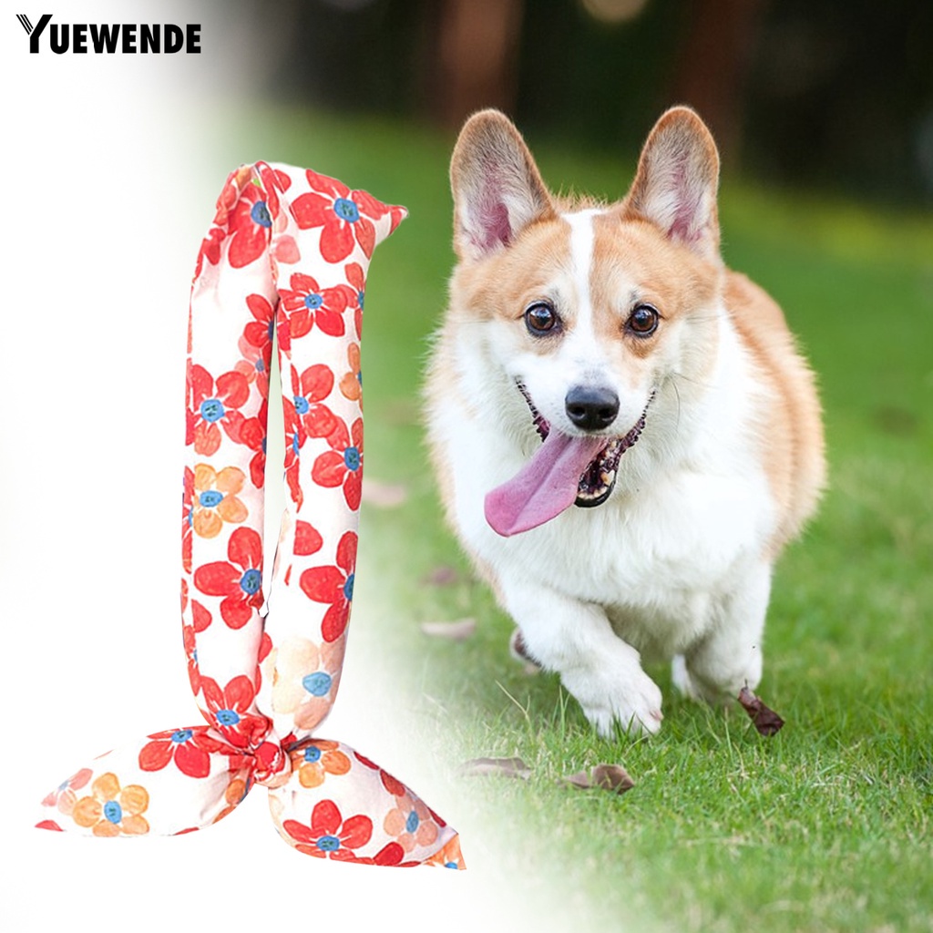 Yr.t Khăn Quàng Cổ Thú Cưng In Hoa Nhiều Màu Sắc Giàu Có Thể Điều Chỉnh Buộc Dây Trang Trí Chụp Ảnh