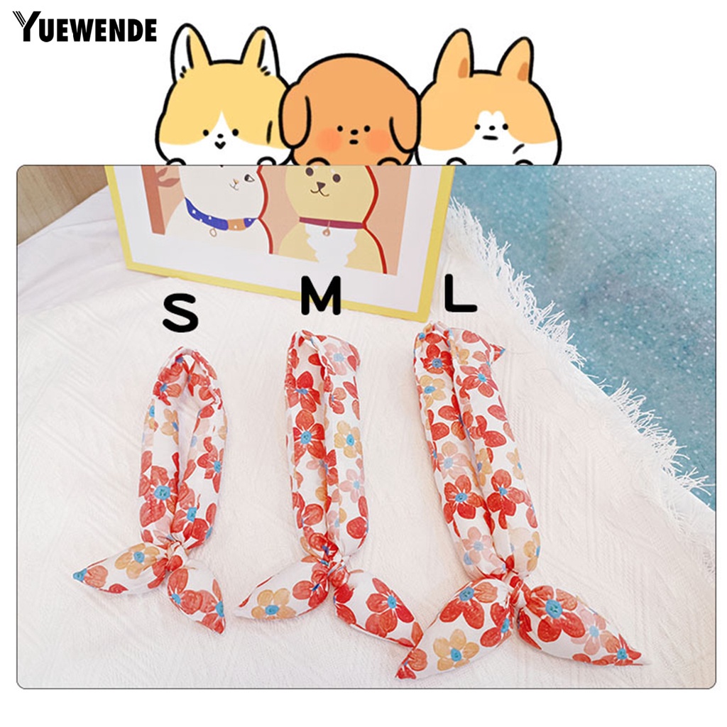 Yr.t Khăn Quàng Cổ Thú Cưng In Hoa Nhiều Màu Sắc Giàu Có Thể Điều Chỉnh Buộc Dây Trang Trí Chụp Ảnh