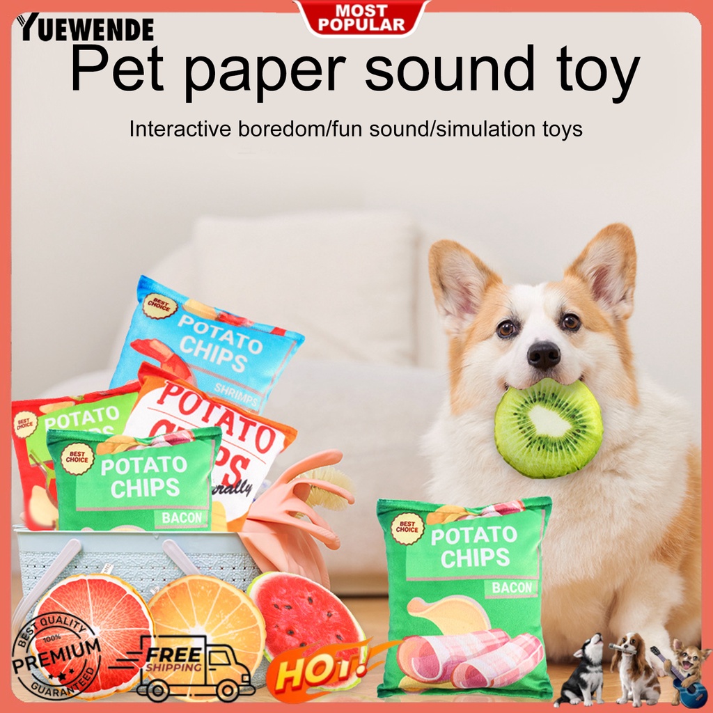 Đồ Chơi Nhồi Bông Hình Trái Cây Mềm Mại Có Âm Thanh Chống Cắn Tương Tác Với Thú Cưng