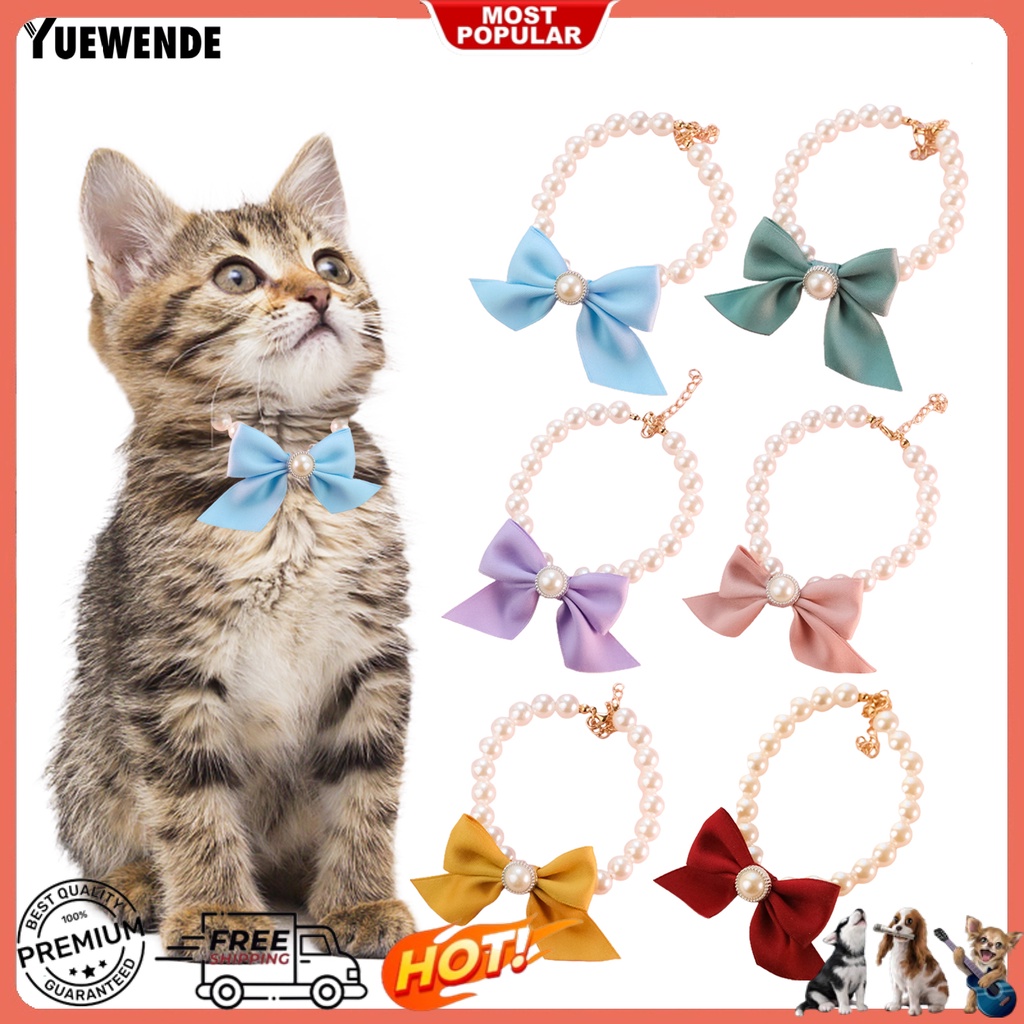 Yr.t Vòng Cổ Resin Đính Ngọc Trai Giả Màu Sắc Tươi Sáng Có Khóa Càng Cua Không Dị Ứng Dễ Mặc Độc Đáo Quyến Rũ Cho Thú Cưng