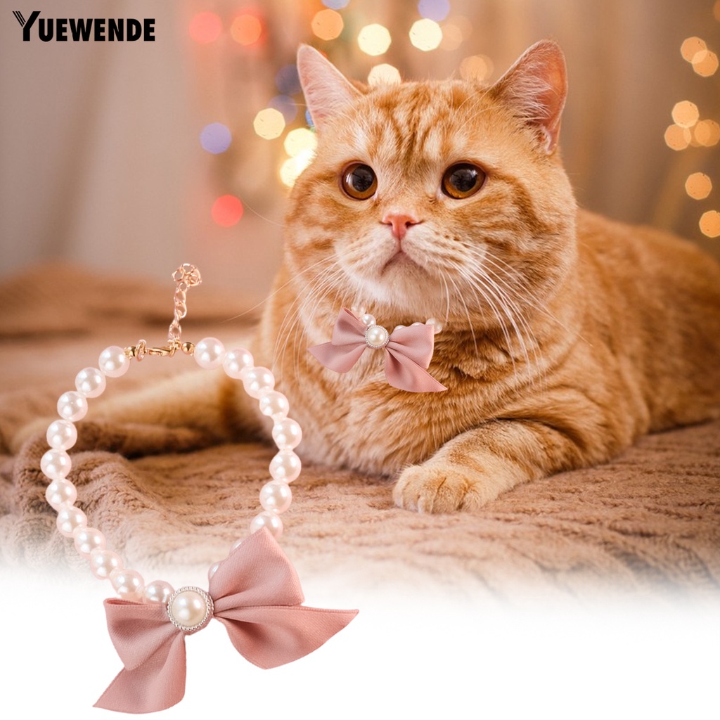 Yr.t Vòng Cổ Resin Đính Ngọc Trai Giả Màu Sắc Tươi Sáng Có Khóa Càng Cua Không Dị Ứng Dễ Mặc Độc Đáo Quyến Rũ Cho Thú Cưng