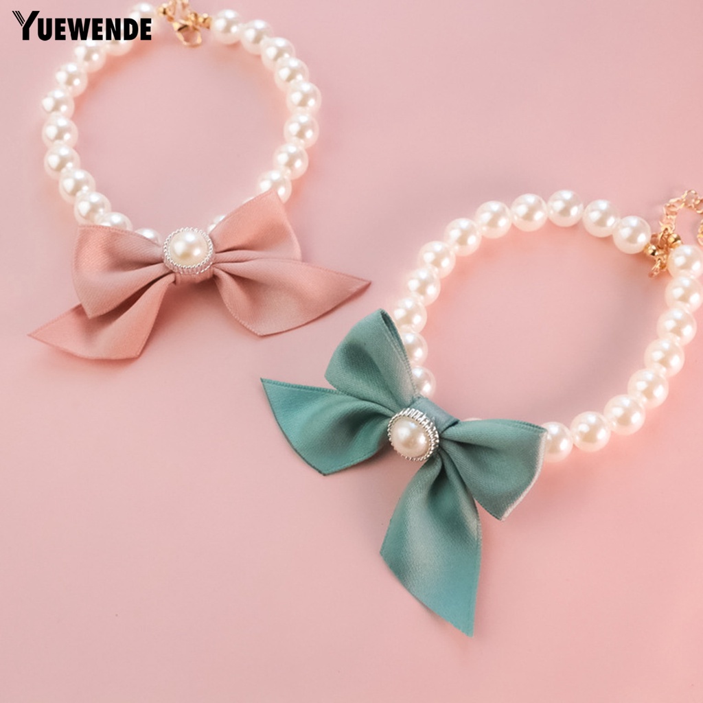 Yr.t Vòng Cổ Resin Đính Ngọc Trai Giả Màu Sắc Tươi Sáng Có Khóa Càng Cua Không Dị Ứng Dễ Mặc Độc Đáo Quyến Rũ Cho Thú Cưng