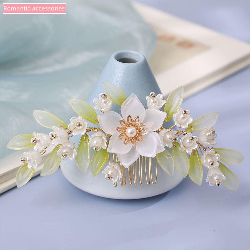 Lược Chèn Cài Tóc Hoa Lily Cổ Điển Phụ Kiện Trà Phụ Kiện Trang Phục Truyền Thống Hanfu