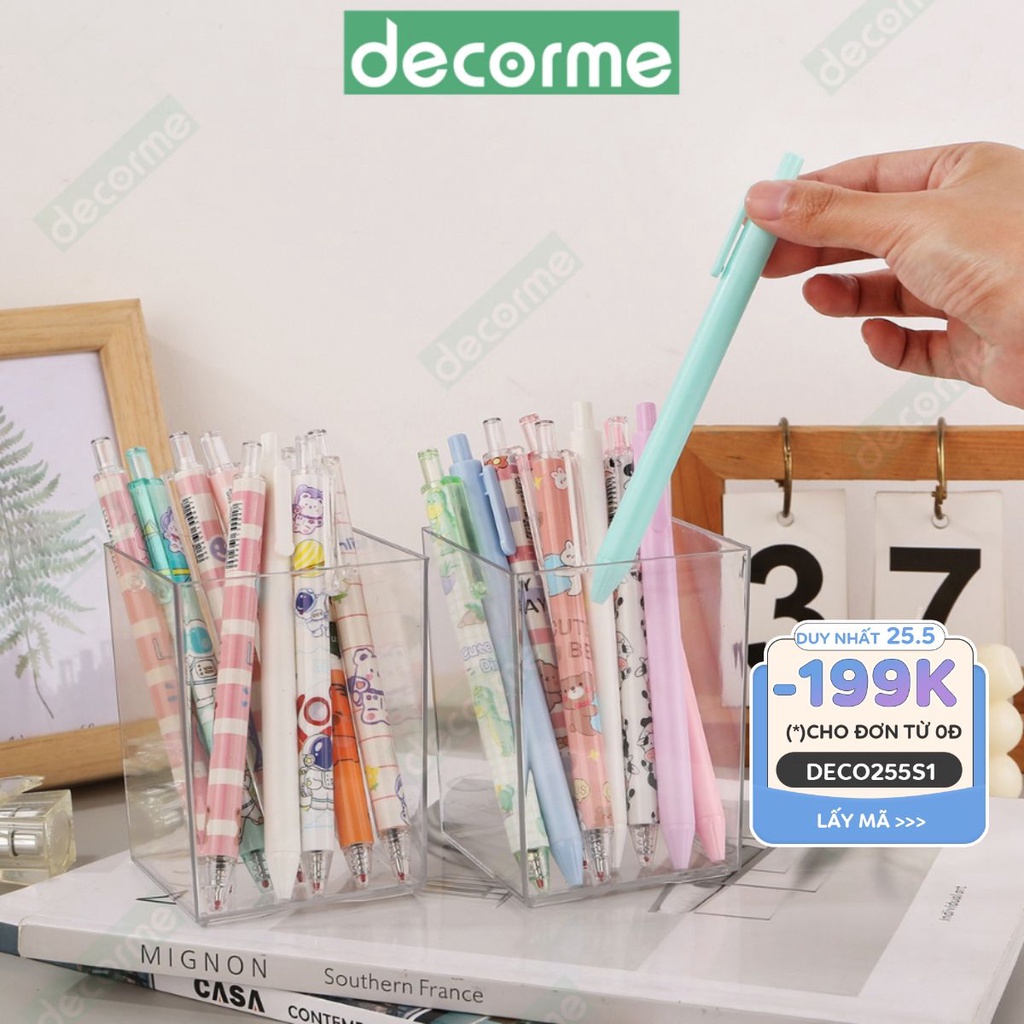 Kệ bút để bàn DecorMe ống cắm bút đa năng tiện lợi đựng bút viết decor bàn học dụng cụ văn phòng phẩm