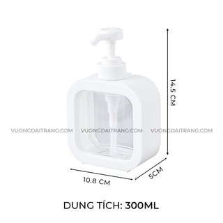 Dcpx Vương Đài Trang chính hãng - Bình chiết trong suốt dạng nhấn ( chiết sữa tắm, nước rửa tay ... )