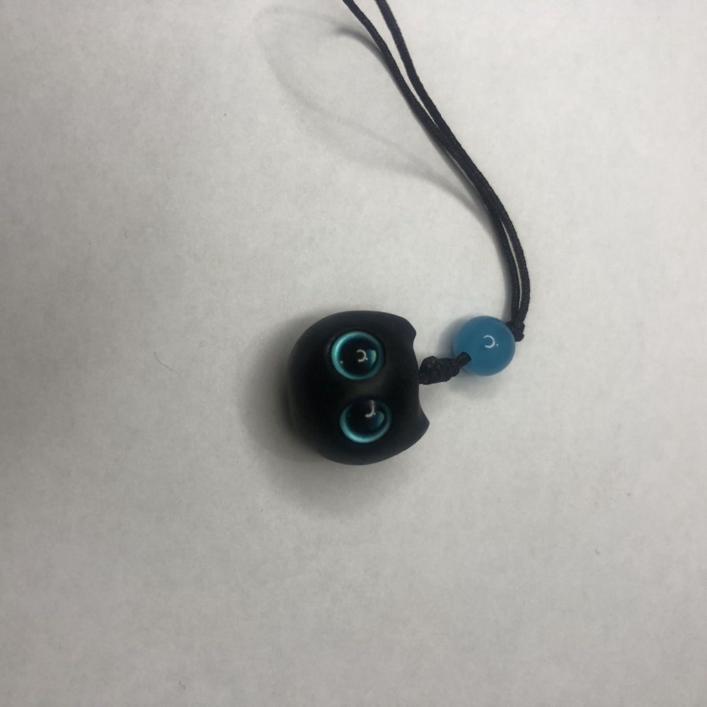 Mặt Dây Chuyền Điện Thoại Bằng Gỗ Đàn Hương Màu Tím Hình Mèo May Mắn Luo Xiaohei Trang Trí Túi Xách Không Thuần Đen