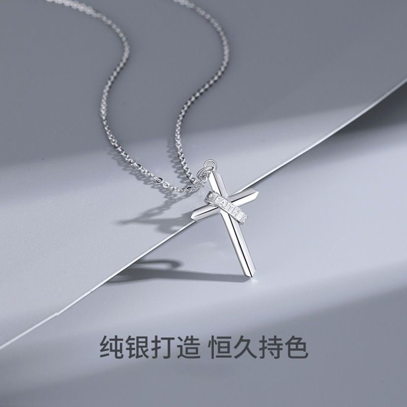 Mặt Vòng cổ Hình Thánh Giá Bằng Bạc S925 Phong Cách Hip Hop Nhật Bản Dành Cho Nam Và Nữ