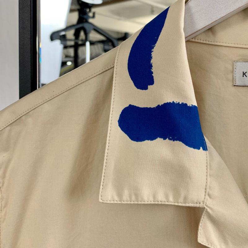 Esc MAN STUDIO / Áo Sơ Mi Ngắn Tay Dáng Rộng oversize Họa Tiết Graffiti Độc Đáo Mùa Hè