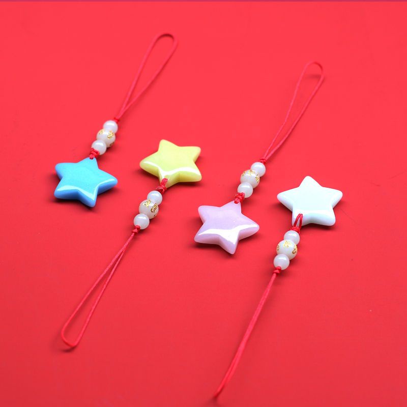 Dây Móc Điện Thoại Dạ Quang Mặt Hình Ngôi Sao Năm Cánh Chống Rơi