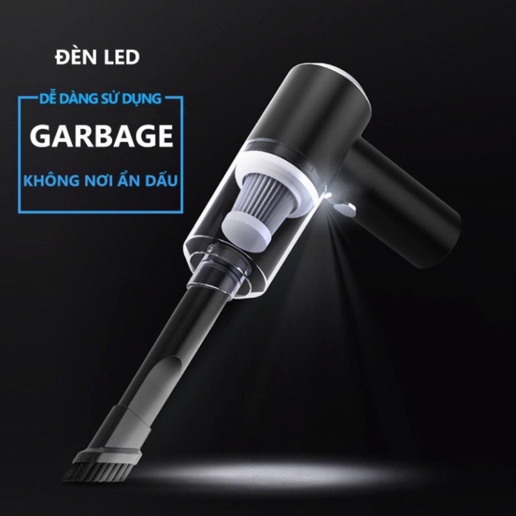 Máy hút bụi cầm tay mini không dây siêu tiện lợi, hút bụi xe ô tô, giường nệm lông chó mèo đa chức năng M1 | BigBuy360 - bigbuy360.vn