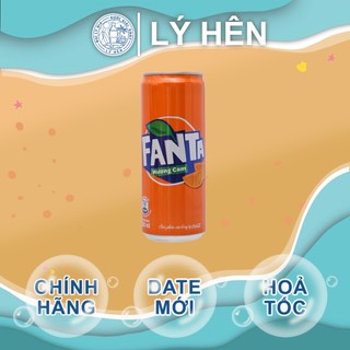 Lon lẻ nước ngọt có gas fanta hương cam soft drink lon 330ml date luôn mới