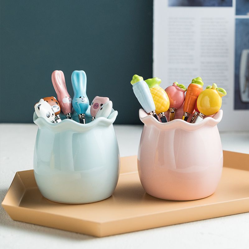 Bộ Nĩa Ăn Trái Cây Bằng Thép Không Gỉ 304 Cao Cấp Hoạt Hình