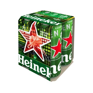 Lốc 4 lon bia cao heineken phiên bản giới hạn đặc biệt 330ml/lon