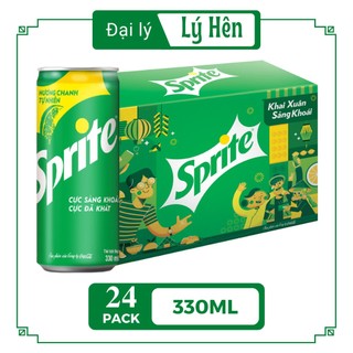 Nước Ngọt Có Gas Sprite Vị Chanh Soft Drink Lon 330ml HSD 20-10-21