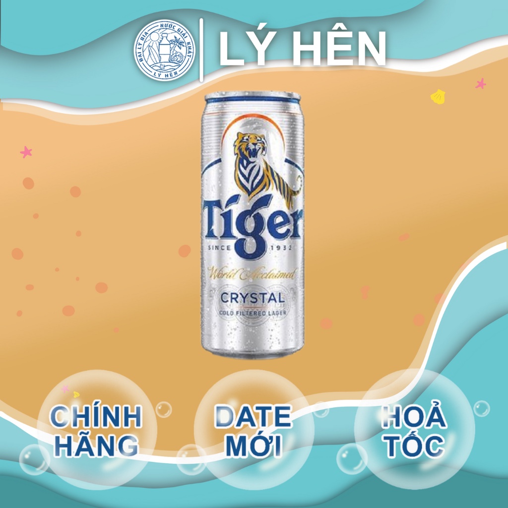 Lon Lẻ Cao Bia Tiger Crysal Sleek - Tiger Bạc 330ml/Lon