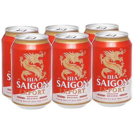 Thùng 12 Lon Bia Saigon Export - Sài Gòn Đỏ 330ml/Lon Date Luôn Mới