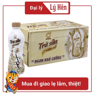 Thùng 24 Chai Trà Sữa Machiato Không Độ Ngon Khó Cưỡng Chai Nhựa PEP 268ml Date Luôn Mới