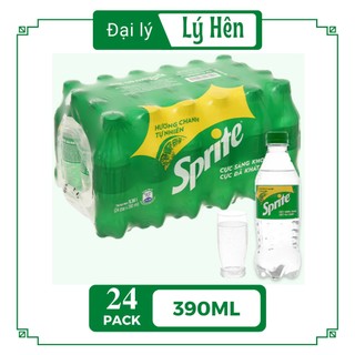 Nước Ngọt Có Gas Sprite Vị Chanh Soft Drink Chai Nhựa PEP 390ml HSD 25-10-21