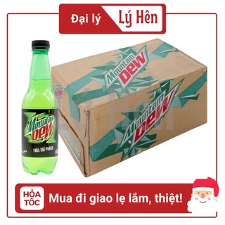 Thùng 24 Chai Nước Uống Tăng Lực Mountain Dew Energy Dink Chai Nhựa PEP 390ml Date Luôn Mới