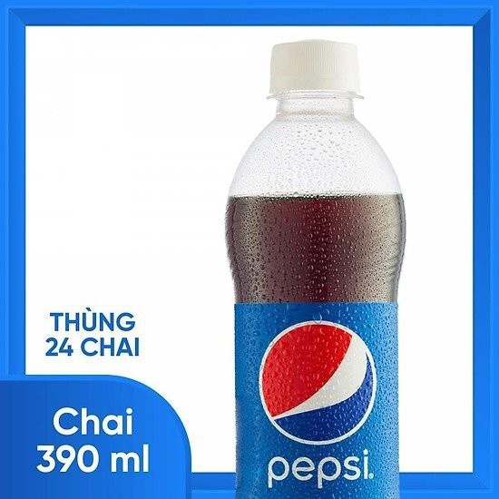 Thùng 24 Chai Nước Ngọt Có Gas Pepsi Cola Soft Drink Chai 390ml Chai Nhựa PEP Date Luôn Mới