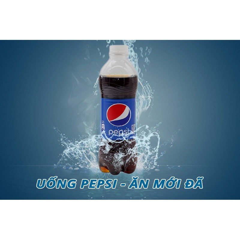 Thùng 24 Chai Nước Ngọt Có Gas Pepsi Cola Soft Drink Chai 390ml Chai Nhựa PEP Date Luôn Mới