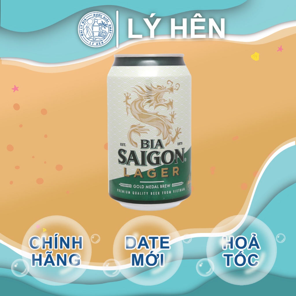 Lon Lẻ Bia Saigon Larger - Sài Gòn Trắng 330ml/Lon Date Luôn Mới